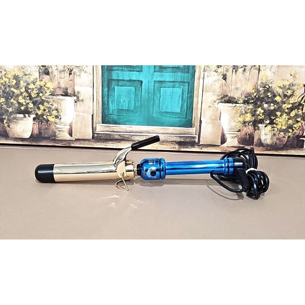 HOT TOOLS PROFESSIONAL 1 INCH FLIPPER‎ LESS CURLING WAND CERAMIC UL38173C4 Blue